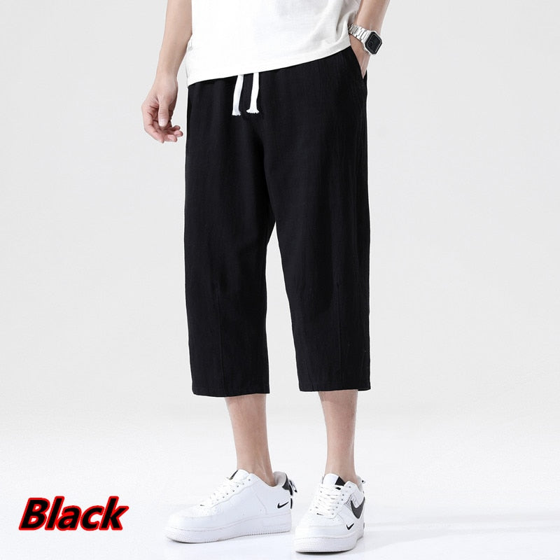 Pants Men Wild Loose Linen Pants Straight Trousers