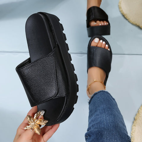 Platform Slippers Women Thick Soled Sandals Non-slip Slides