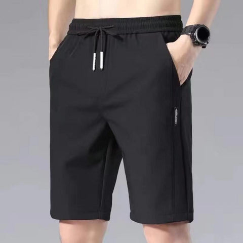 Men Sports Shorts Straight Loose Type Waist Drawstring Shorts Pants