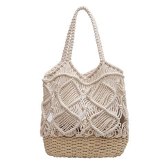 Women Handmade Crochet Bag Woven Hollow Out Handbags Bags