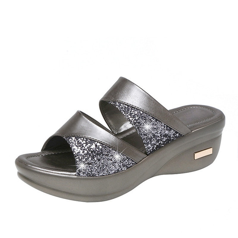 Women Slippers Wedges Shoes Slingbacks Sandals Comfortable Platform