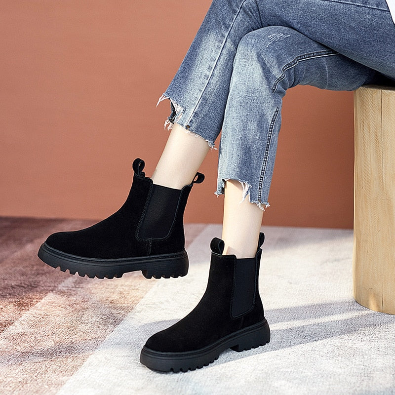 Boots Chunky Boots Women Shoes Boots Autumn Fashion Platform