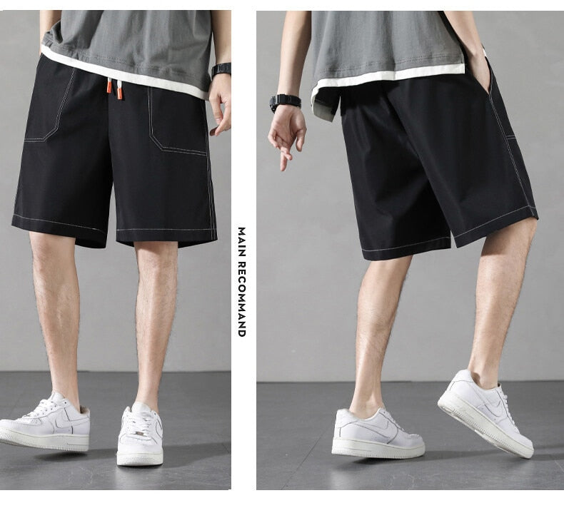 Men Shorts Loose Super Straight Sports solid color Beach Shorts Bermudas