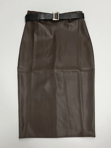 Wrap Midi Skirts with Belted Women High Waist Sheath Pencil Skirts