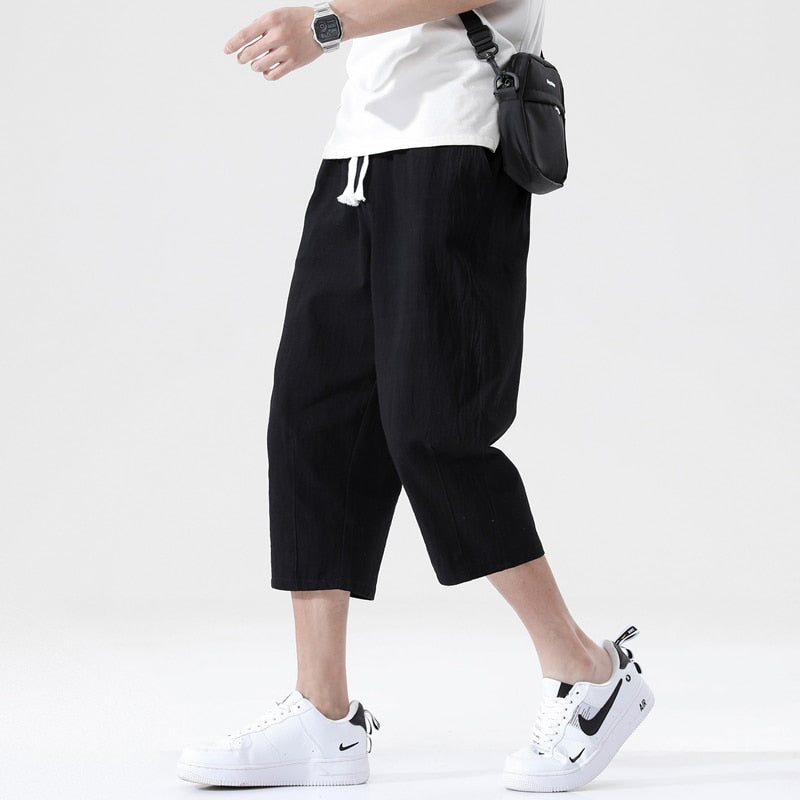 Pants Men Wild Loose Linen Pants Straight Trousers