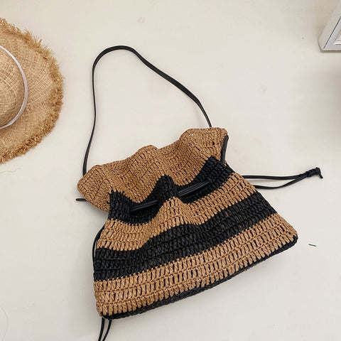 Handmade Straw Bag Designer Handbag Purses Women Shoulder Bags Casual