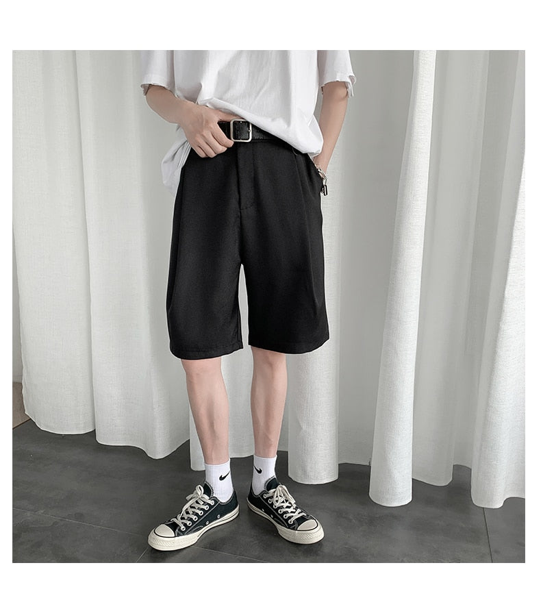 Thin Men Baggy Shorts Ice Silk Quick-drying Shorts Straight Pants