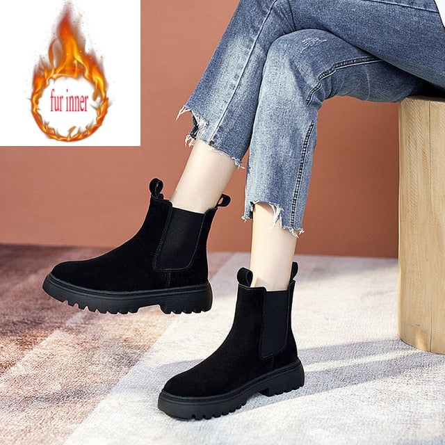 Boots Chunky Boots Women Shoes Boots Autumn Fashion Platform