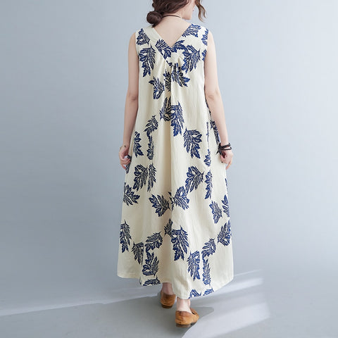 Sleeveless Loose Dress Artistic Temperament Length Dress
