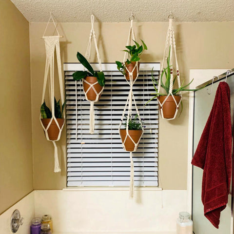Handmade Plant Hanger Baskets Decoration Knotted Lifting Rope