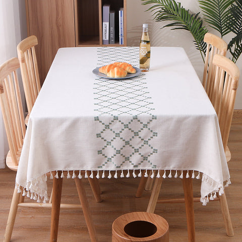 Modern Simple Tablecloth Rectangular Three-dimensional Embroidered