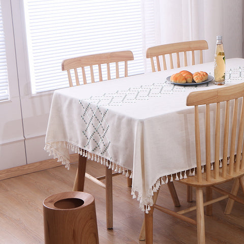 Modern Simple Tablecloth Rectangular Three-dimensional Embroidered