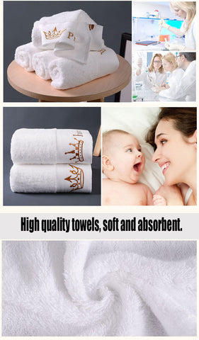 Cotton Embroidery Bath Towel Set Bath Beach Face