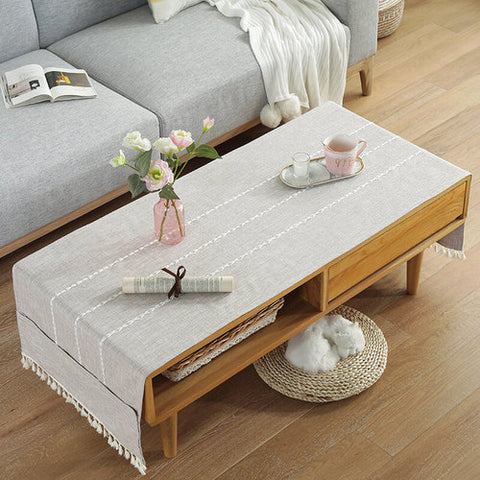 Coffee Table Tablecloth Modern Simple Cotton Linen Rectangular